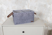 Felt Style Caddy Bag with Leather Handle