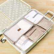 Felt Styles Luggage Organizer Set Leather Handle For Travel