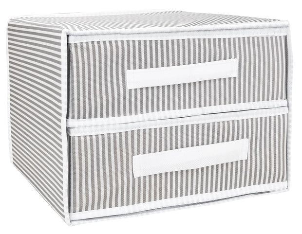 Foldable 2 Drawer Storage Box (Nonwoven Spunbond Fabric)