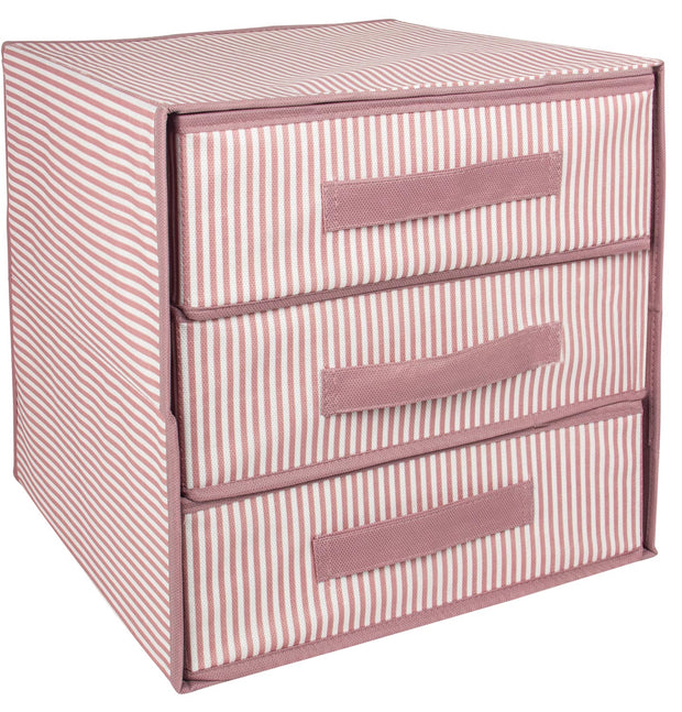 Foldable 3 Drawer Storage Box (Nonwoven Spunbond Fabric)