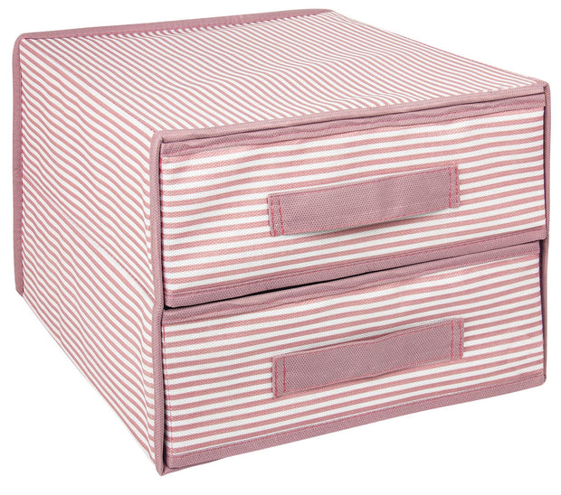 Foldable 2 Drawer Storage Box (Nonwoven Spunbond Fabric)